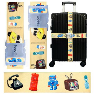 Teeoff2PackElasticLuggageStrapsSuitcaseBeltsTravelBagAccessories2�p�b�N�e���ו��X�g���b�v�X�[�c�P�[�X�x���g�g���x���o�b�O�A�N�Z�T���[���߉\220CM