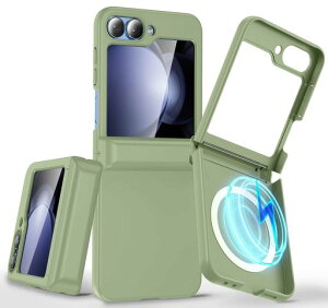 YDIHIHO �K�� Galaxy Z Flip6 �p�̃P�[�X Magnetic �Ή� �q���W�ی� PC�ގ� ���^ �y�� �ϏՌ� ���C�g�O���[��