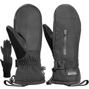 OUTDOORMASTERスキーグローブ防寒グローブスポーツグローブスノーグローブアウトドアグローブ手袋レディースメンズ冬用防風防寒撥水加工滑り止め紛失防止保温厚手通気性クライミンググ…