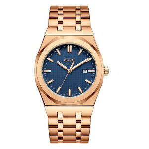 BUREI腕時計メンズアナログクオーツシンプル防水ブラックうで時計人気おしゃれビジネスカジュアル夜光紳士男性用ウォッチC