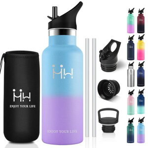 水筒500ml直飲みステンレスボトルシームレス洗いやすい自転車魔法瓶コーヒー炭酸対応おしゃれ子供女の子真空断熱保冷保温ストロー付き水筒