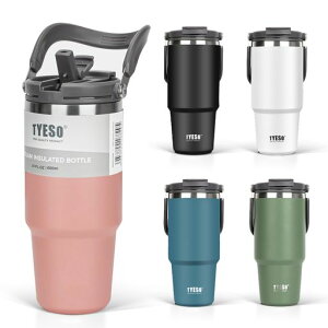 TYESO �^���u���[ �X�g���[�t�� 600ml �R�[�q�[ ���� ���@�r �ۉ��ۗ� �����t�P�g�� �^��f�M ��d�\�� �L�� ��e�� ������ �R��Ȃ� �z�[���I�t�B�X �A�E�g�h�A ���̎q �j�̎q �s���N