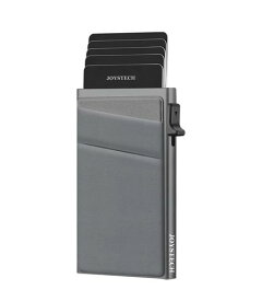 [Joystech]クレジットカードケーススキミング防止カードケース薄型クレカケース大容量磁気防止カード入れ薄型アルミニウム【マネークリップの代替えに】カードホルダー(グレー)