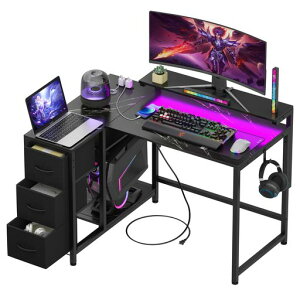 LunarLightPC�p�\�R���f�X�N��108���s��80����71.8cm�e�����[�NL�^�f�X�N�E���E�g�݊������R3�i���߃��j�^�[��(10~33.5cm�Ή�)�����o���ƃR���Z���g�t�����[�����Ղ�Q�[�~���O�f�X�N�I�t�B�X�f�c