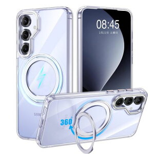 �y�ČRMIL�K�i�EMagsafe�Ή��zGalaxyS25�p�P�[�XMagSafe�Ή������O360°��]�X�^���h�@�\�c�����Ή��������΂ݖh�~���C�����X�[�d�����Y�ی�ϏՌ��g�уJ�o�[�M�����N�V�[S25�J�o�[�}�O�l�b�g�c