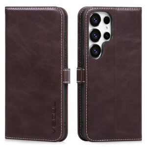 VISOULGalaxyS25Ultra対応ケース手帳型本革サイドグネット式スマホケースSamsungギャラクシーS25ウルトラサムスンレザー折りたたみ携帯ケースカード収納耐衝撃スタンド付きS25Ultra