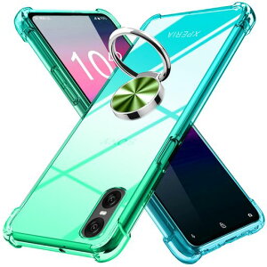 Xperia 10 VI �p �P�[�X �����O�t�� SO-52E SOG14 XQ-ES44 �p �P�[�X �N���A ���^ �O���f�[�V�����F �P�[�X �y�� tpu �ϏՌ� �X�}�z�P�[�X ���� �ČRMIL�K�i�擾 ������� ���ϖh�~�h�o��̌^ �l�C �ԁc