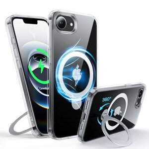 FNDMIL�y�ČRMIL�K�i�EMagSafe�Ή��z360°��]iPhone16e�p�P�[�X[����~�߃e�N�X�`��][�ڂɌ����Ȃ��X�^���h]�c�����Ή��ϏՌ����΂ݖh�~�V���R���t���[�������n�[�h�J�o�[�A�C�t�H��16e�p�P�[�c