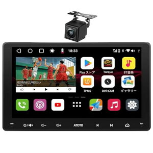 [9�C���`QLED]ATOTOS8MSAndroid�f�B�X�v���C�I�[�f�B�I2DIN�A8�R�A4GB+32GB�A���h���C�h�i�r�A���C�����XCarPlay/AndroidAuto�A4GLTE/WiFi�Ή�/BT/USB�e�U�����O�A�f���A��