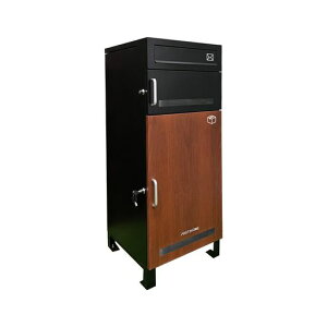 POST2HOME宅配ボックス組み立て不要大型屋外大容量防水宅配box小包、宅配便、封筒、請求書などに適しています置き配ボックスアパート、住宅に最適集合住宅用郵便受け(黒+木目)