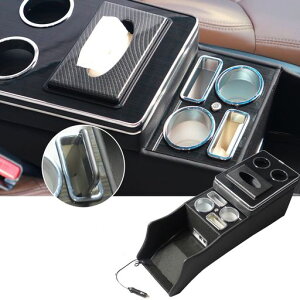 YESHMA【ワイヤレス充電】コンソールボックス車オデッセイRC系アームレストHONDA適用ODYSSEY前後期対応センターコンソールボックスドリンクホルダースマートコンソールUSBポートLED付き収納…