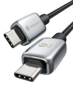 Yottamaster USB C�P�[�u�� PD 100W/5A�}���[�d 2M �^�C�vc �P�[�u�� MacBook/Matebook/iPad/Chromebook/Pixe/Galaxy/iPhone 15 14�ȂǑΉ�