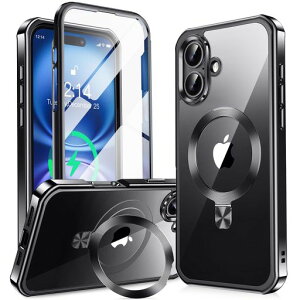 y360°SʕیEX^hEMagsafeΉzKELLCASEiPhone16pP[XʉBX^hECDOcCX[dphone16Jo[ϖh~PCwʃbLop[ČRMILKiϏՌ