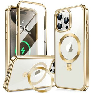 y360°SʕیEX^hEMagsafeΉzKELLCASEiPhone15PropP[XʉBX^hECDOcCX[dphone15proJo[ϖh~PCwʃbLop[