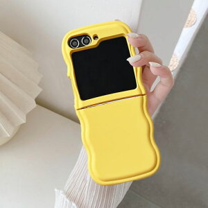 UEEBAI�Ή�SamsungGalaxyZFlip5/ZFlip65G�p�̃P�[�X�\�t�g�V���R���J�o�[�����������X�}�z�P�[�X�E�F�[�u�f�U�C�����C�����X�[�d�Ή��y�ʔ��^�ϏՌ��g�^�o���p�[�X�}�z�P�[�X