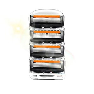 4個入ジレット対応Fusion交換刃5枚刃フュージョンひげそりジレット替刃交換品プログライド替刃