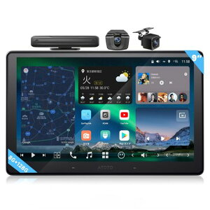 ATOTOOUT2DIN�f�B�X�v���C�I�[�f�B�I�u9�C���`QLED�vAndroid�J�[�i�r8�R�A8G+128G�AHDMI����TV�����Q�[���@�\�E���E�����f�W�^���o��SPDIF/DSP7.1.2/