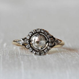 アンティークジュエリー ゴールド シルバー ダイヤモンド リング 指輪