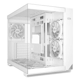 PC COOLER(CPS) C3T500 ホワイト(C3T500-ARGB-WH) 両面フル高透過率ガラスのピラーレス設計のATXケース