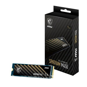 MSI SPATIUM M450 PCIe 4.0 NVMe M.2 V1 1TB 3D NAND�t���b�V���̗p �R�X�g�p�t�H�[�}���X�ɗD�ꂽPCIe 4.0�Ή�NVMe M.2 SSD 1TB