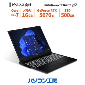 3�N�ۏ� �r�W�l�X�m�[�g�p�\�R�� �V�i 16�^/Core Ultra 7 255HX/RTX 5070 Ti/16GB/500GB SSD/Windows 11 BTO