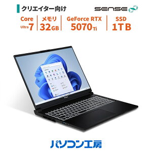 3�N�ۏ� �m�[�g�p�\�R�� �V�i 16�^/Core Ultra 7 255HX/RTX 5070 Ti/32GB/1TB SSD/Windows 11 BTO