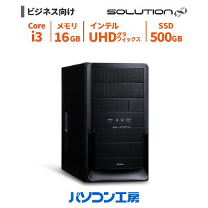 3�N�ۏ� �r�W�l�X�f�X�N�g�b�v�p�\�R�� �V�i Core i3-14100/16GB/500GB SSD/Windows 11 BTO