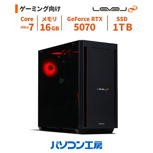 �Q�[�~���OPC �V�i Core Ultra 7 270K Plus+����/RTX 5070/16GB/1TB SSD/Windows 11 BTO ���x���C���t�B�j�e�B