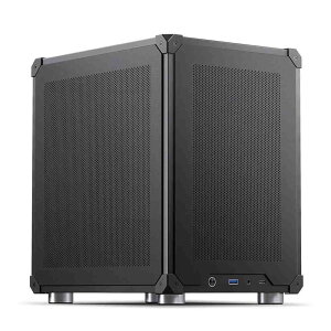 JONSBO C6 Black �t�����g�A�g�b�v�A���T�C�h��4�ʂɃ��b�V���p�l�����̗p�����A���G�A�t���[�P�[�X