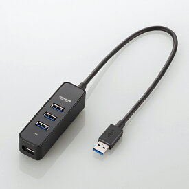 ELECOM U3H-T405BBK USBHUB3.0/マグネット/バスパワー/4ポート/ブラック