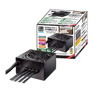 ���l�u�� KRPW-BK550W/85+ 550W PC�d�� �Z�~�v���O�C��/80PLUS BRONZE�擾