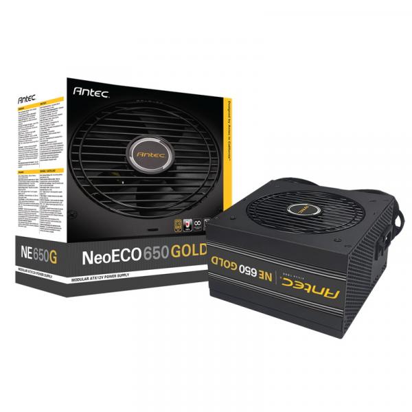 Antec NE650 GOLD 本物品質の 650W PC電源 奥行140mm NeoECO 63％以上節約 GOLD認証 80PLUS GOLDシリーズ
