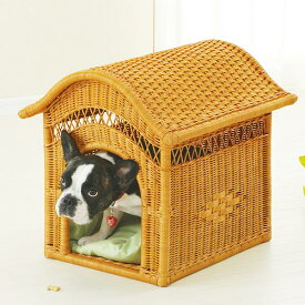 ペットハウス ラタン 犬小屋 籐家具 幅45cm （ ラタン 送料無料 犬小屋 室内用 アジアン ） 【GWM】