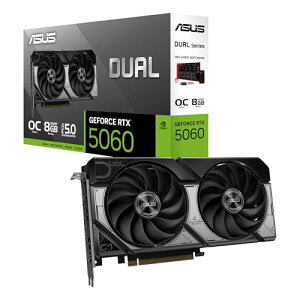 ASUS DUAL RTX5060 O8G NVIDIA GEFORCE RTX 5060 8GB GDDR7 128bit OC HDMI 3xDP DLSS3 �X�N���[���J�[�h�B