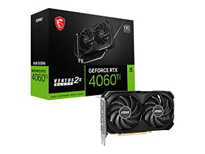 MSI GeForce RTX 4060 Ti VENTUS 2X BLACK 8G OC �O���t�B�b�N�X�{�[�h VD8517