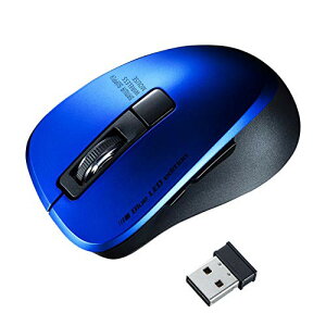 �T�����T�v���C ���C�����X�}�E�X 2.4GHz(USB A) �É� �u���[LED 5�{�^�� 1600dpi(2�i�K�ؑ�) ���^ �u���[ MA-WBL153BL