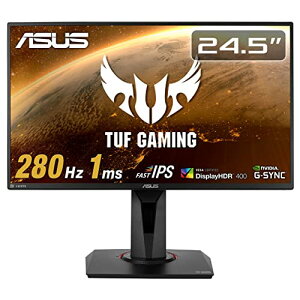 ASUS �Q�[�~���O���j�^�[ TUF Gaming VG259QM 24.5�C���`/280Hz/�t��HD/IPS/1ms/HDR/HDMI2 DP/G-SYNC Compatible/ELMB/�X�s�[�J�[/�������K�i