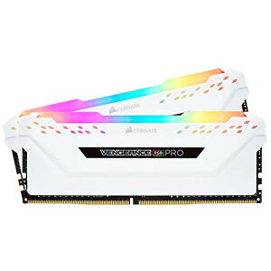 CORSAIR VENGEANCE RGB PRO DDR4 ������ 16GB�i8GB2�j�ő�3600MHz�Ή� Intel XMP�Ή� CL18 �f�X�N�g�b�vPC�p �z���C�g CMW16GX4M2D3600C18W