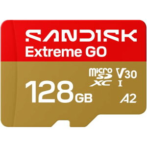 SANDISK 128GB Extreme GO microSDXC UHS-I�J�[�h 5K 4K UHD�r�f�I �ǂݎ��240MB/�b ��������120MB/�b A2 U3 V30 ���� Android/�A�N�V�����J����/�Q�[���p