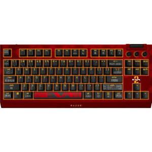 �G���@���Q���I�� �Q�[�~���O�L�[�{�[�h Razer ���C�U�[ BlackWidow V4 TKL HyperSpeed EVANGELION (EVA-02) Edition ���C�����X �I�����W �^�N�^�C���X�C�b�` �z�b�g�X���b�v�\ �e���L�[���X 2.4GHz Bluetooth US 