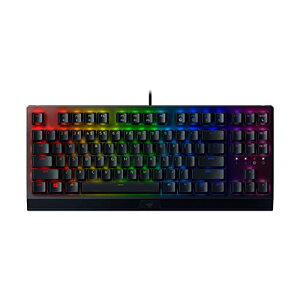 Razer �Q�[�~���O�L�[�{�[�h �e���L�[���X ���J�j�J���L�[�{�[�h BlackWidow V3 Tenkeyless JP - Yellow Switch ���J�j�J�� �C�G���[�� �N���A�n�E�W���O Chroma RGB ���ϋv�A���~���g�b�v�v���[�g �󎚂̏�