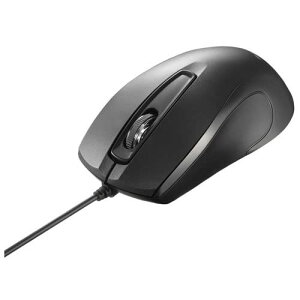 BSMBU110BK(�u���b�N) USB BlueLED���w���}�E�X 3�{�^��