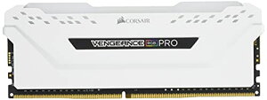 CORSAIR VENGEANCE RGB PRO DDR4 ������ 16GB�i8GB2�j�ő�3200MHz�Ή� Intel XMP�Ή� CL16 �f�X�N�g�b�vPC�p �z���C�g CMW16GX4M2E3200C16W