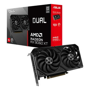 ASUS AMD Dual Radeon RX 9060 XT 16GB GDDR6�r�f�I�J�[�h DUAL-RX9060XT-16G �����i