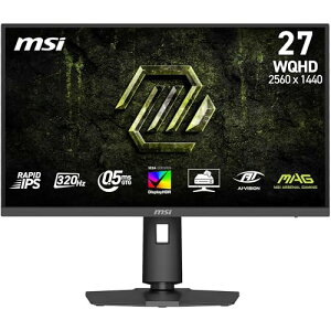 MSI �Q�[�~���O���j�^�[ MAG 274QPF X32 27�C���`/WQHD/RAPID IPS/320Hz/0.5ms�iGTG�A�ŏ��l�j/G-SYNC Compatible/DisplayHDR 400/HDMI2.1/DP1.4a/VESA100/���[�J�[3�N
