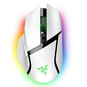 Razer(���C�U�[) Basilisk V3 Pro White �Q�[�~���O�}�E�X ���C�����X Bluetooth ���� �ڑ� Focus Pro 30K �I�v�e�B�J���Z���T�[ 30,000DPI �� 3 ����I�v�e�B�J���}�E�X�X�C�b�` �����X�N���[���\�ȃ`���g�z