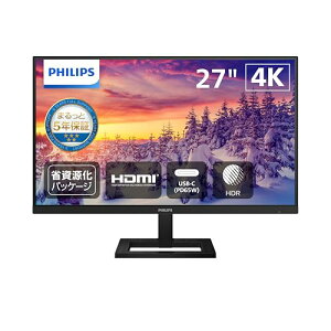 PHILIPS ���j�^�[�f�B�X�v���C 27E1N1900AE/11(27�C���`/3840x2160 4K/IPS/�X�s�[�J�[2W x2/���~,�`���g/HDMI2.0 x2,USB C 3.2 Gen1 x1(65W/DP Alt mode)/USB�|�[�g x2/3�ʃt���[�����X/HDR 10/Adaptive Sync/������h�~/�u���[