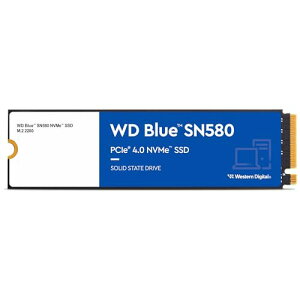 �E�G�X�^���f�W�^�� 1TB WD Blue SN580 NVMe �����\���b�h�X�e�[�g�h���C�u SSD - Gen4 x4 PCIe 16Gb/�b M.2 2280 �ő�4,150MB/�b - WDS100T3B0E