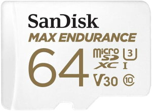 SanDisk 64GB MAX Endurance microSDXC Card with Adapter for Home Security Cameras and Dash cams - C10, U3, V30, 4K UHD, Micro SD Card - SDSQQVR-064G-GN6IA