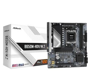 ASRock �}�U�[�{�[�h B650M-HDV/M.2 AMD Ryzen 7000 �V���[�Y CPU�Ή� (Soket AM5) B650 Micro ATX �}�U�[�{�[�h �����i